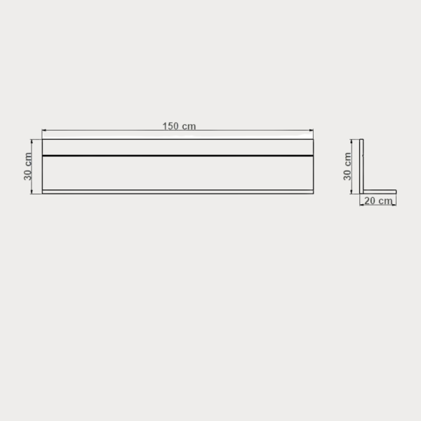 Polita Urbano Oak 150 Cm Stejar Rustic