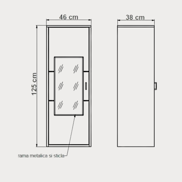 Etajera Urbano Oak 46 Cm Stanga Cu 1...