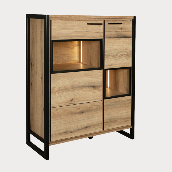 Comoda Bar Soho Nordian Oak 97 Cm 2 Usi