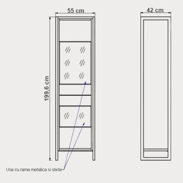 Vitrina  Soho Rustik 55 Cm Smoked Oak...