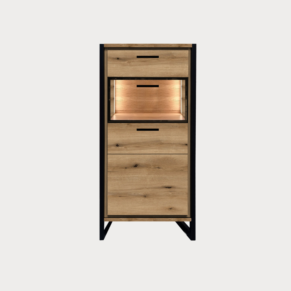 Comoda Soho Nordian Oak, 55 Cm 2 Usi...